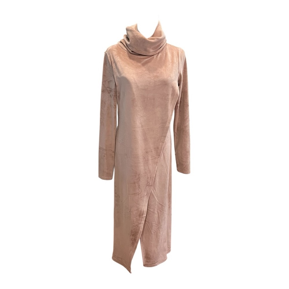 G by Giuliana Black Label Crossover Velour Maxi Sweater Dress Pink Blush – XS